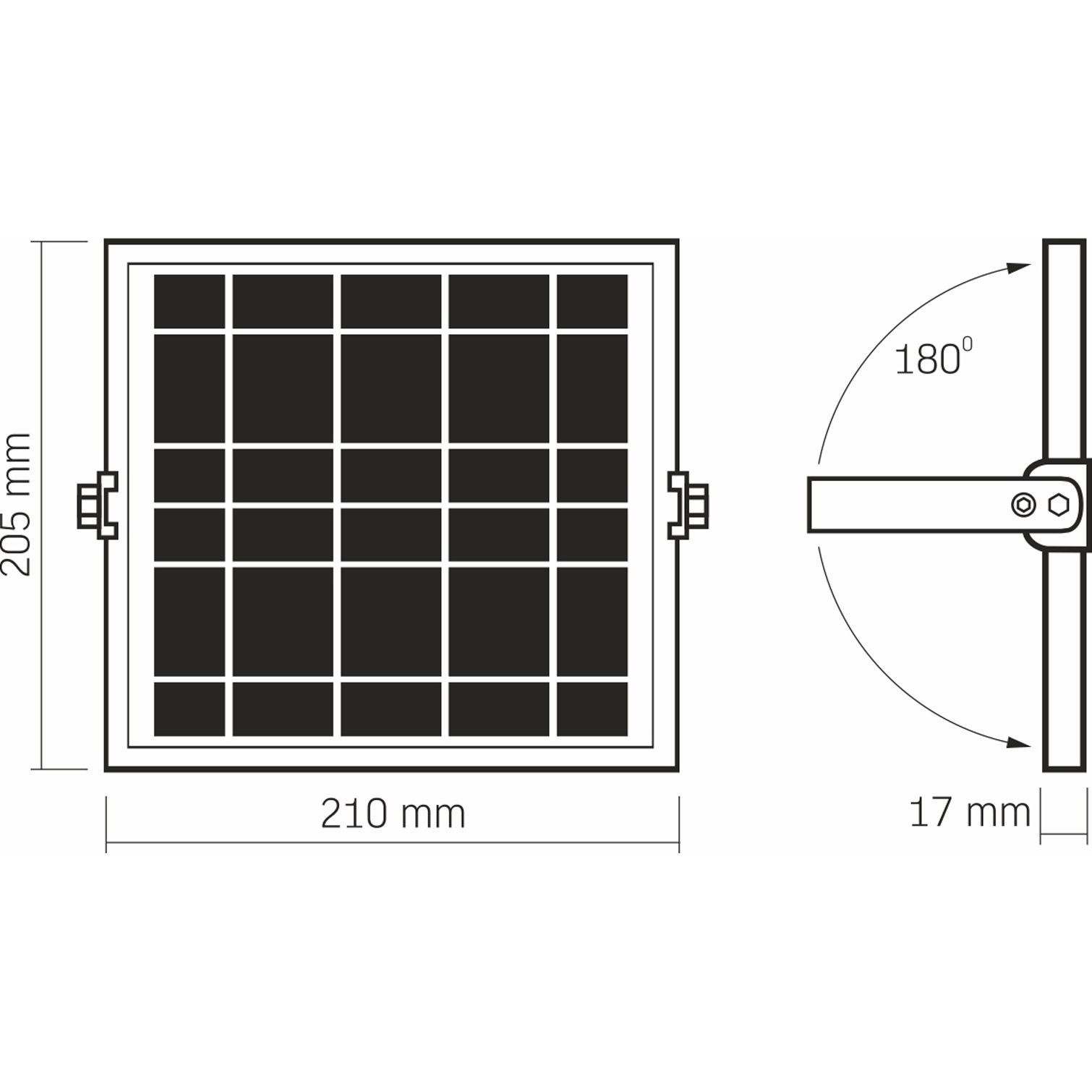 Прожектор LED на солнечной батарее с датчиком движения VIDEX VL-FSO4-205-S 5000K