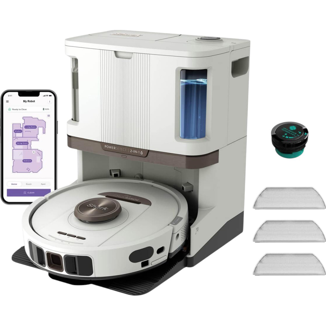 Робот-пилосос SHARK PowerDetect NeverTouch Pro 2-in-1 (RV2800ZEEUWH)