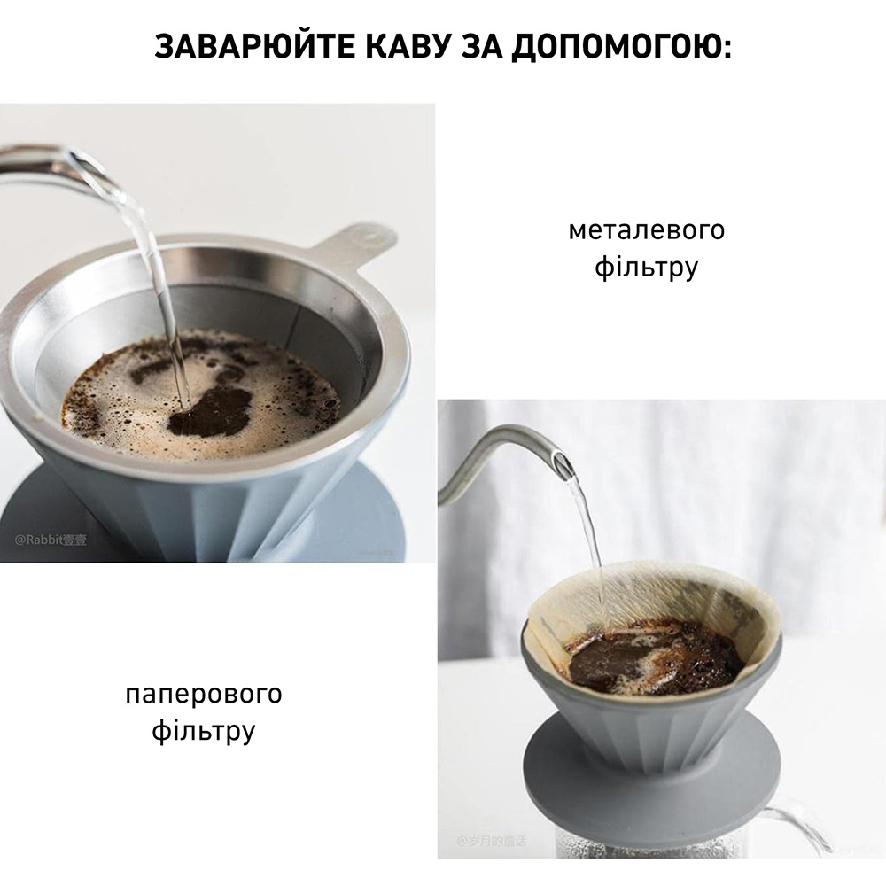 Чайник заварювальний для кави BUYDEEM CD1024 Ink Gray 0.3л