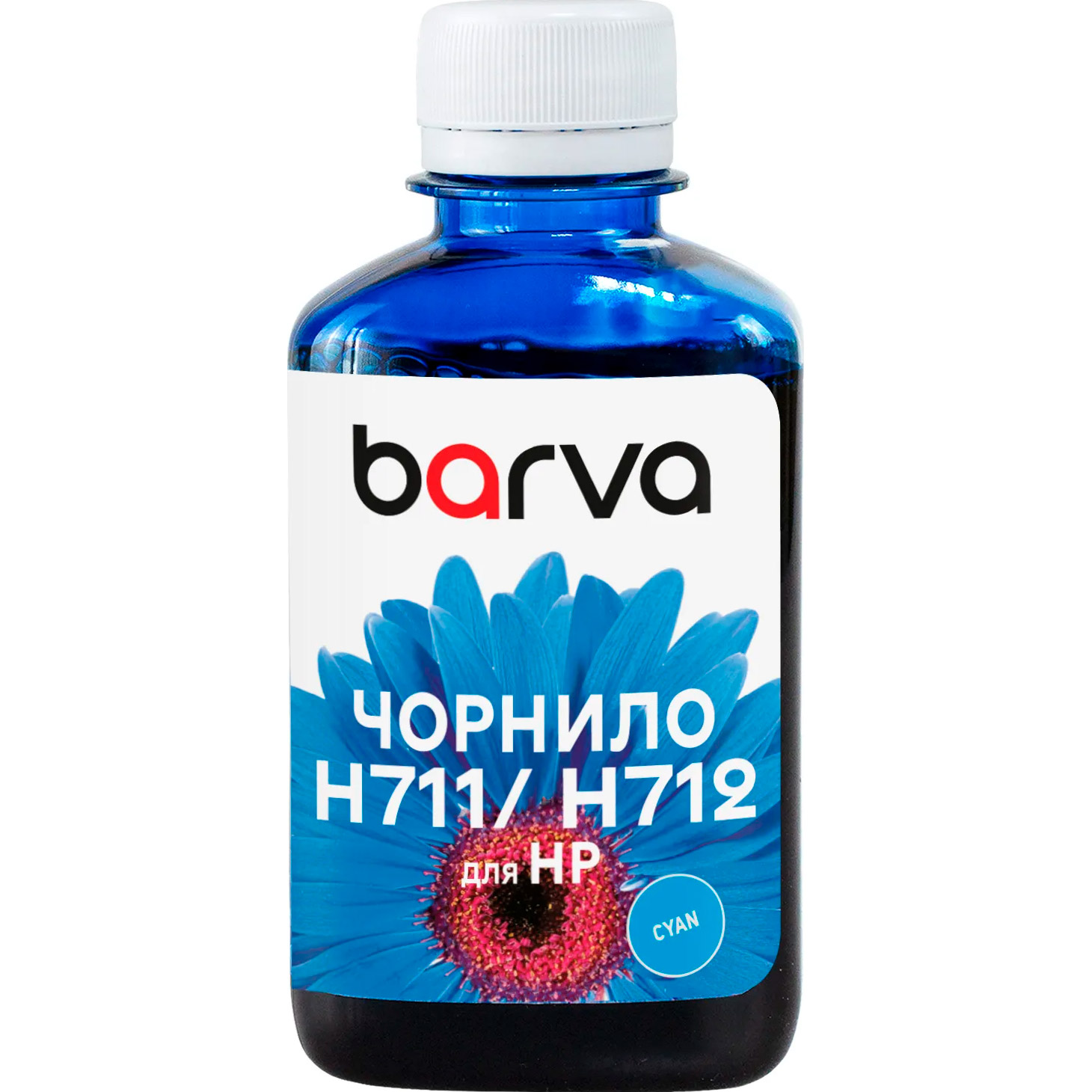 Чорнило BARVA для HP 711/712 180ml, Cyan (H711-858)