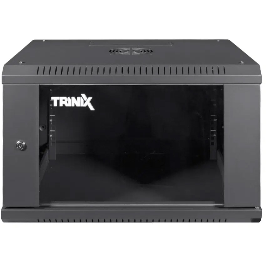 Настінна шафа 19" TRINIX TRX-6U/600X450X370 Black (6U, 600x450мм, RAL9004)