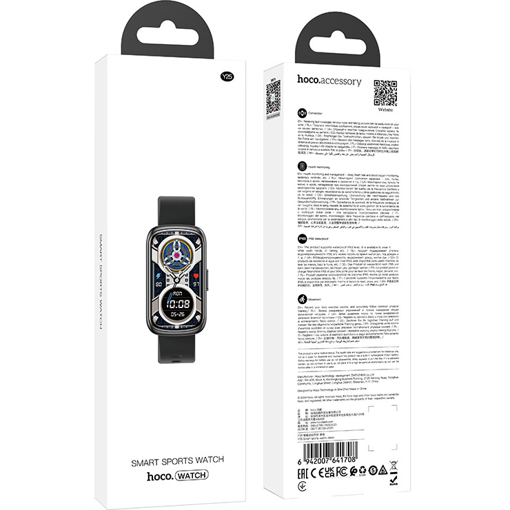 Смарт-часы HOCO Y25 37mm Black