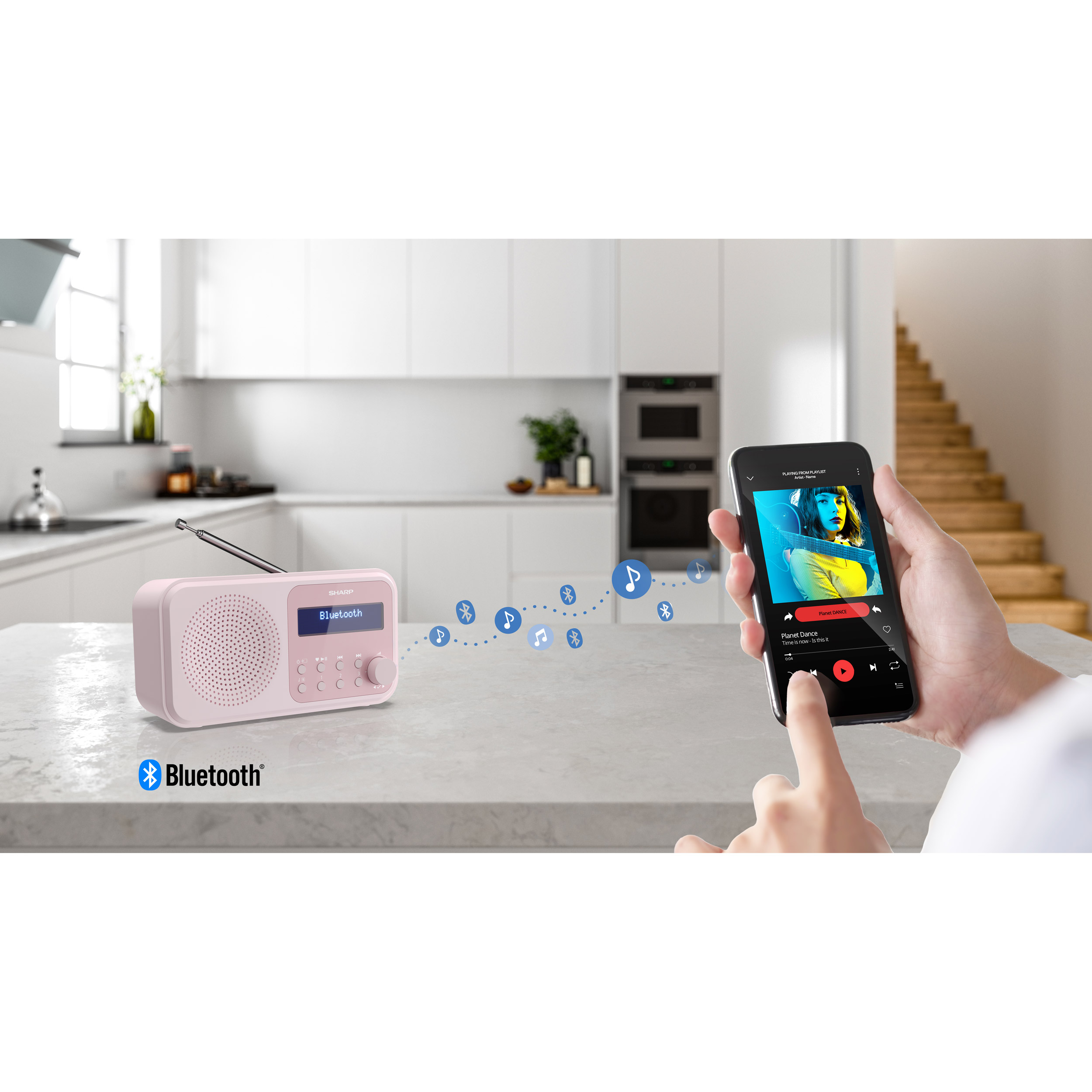 Портативний радіоприймач SHARP DR-P420 Blossom Pink