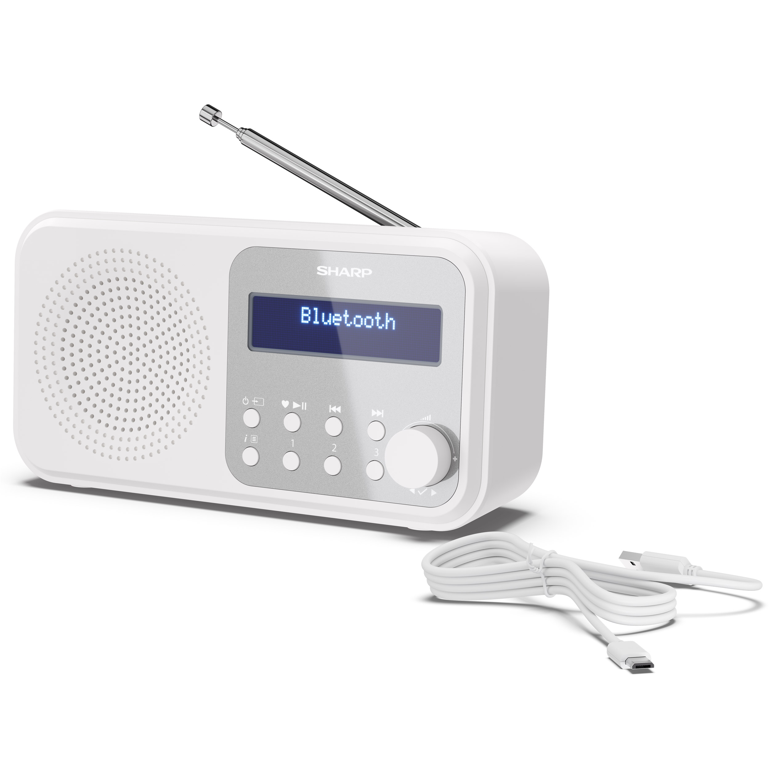 Портативный радиоприёмник SHARP DR-P420 Snowy White