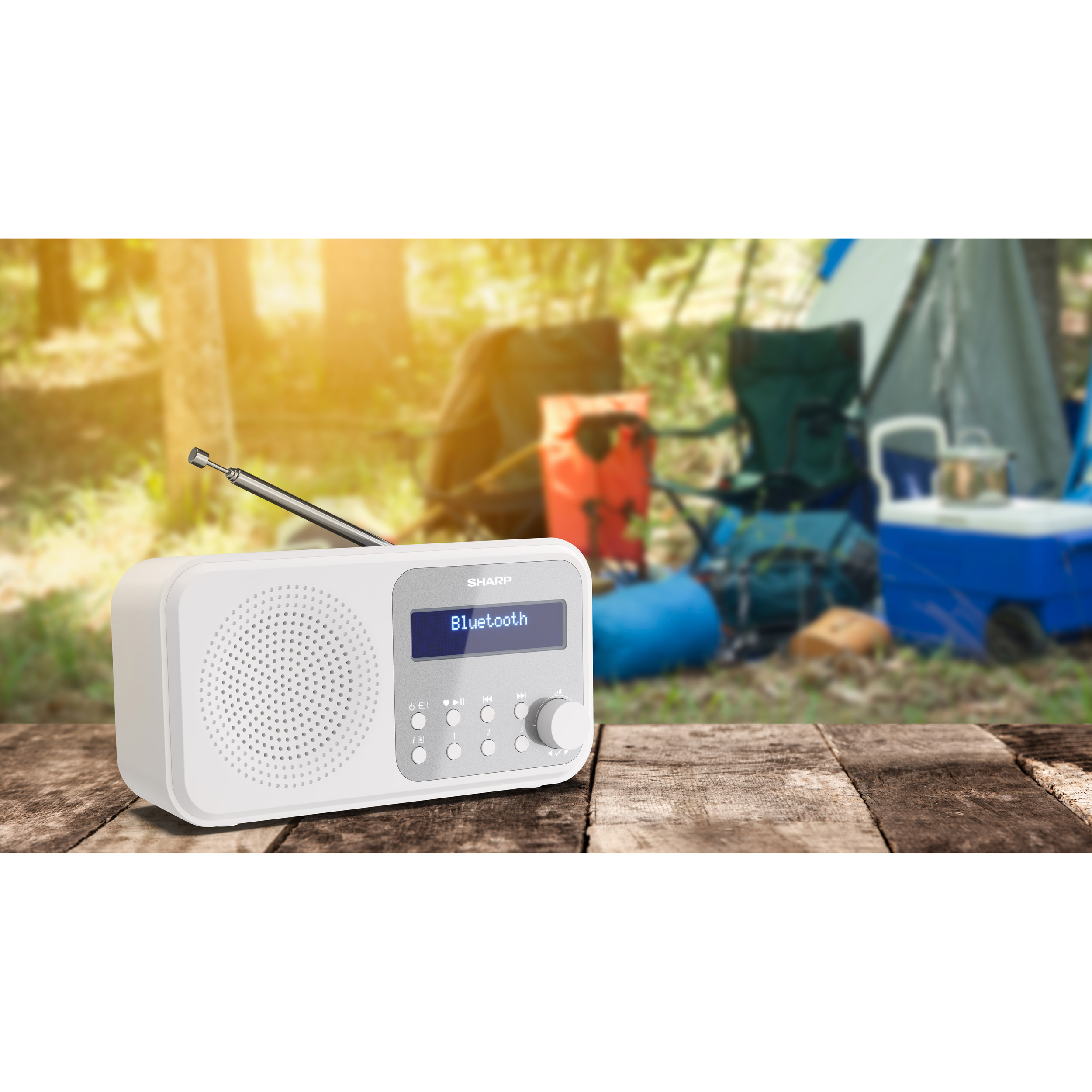 Портативный радиоприёмник SHARP DR-P420 Snowy White