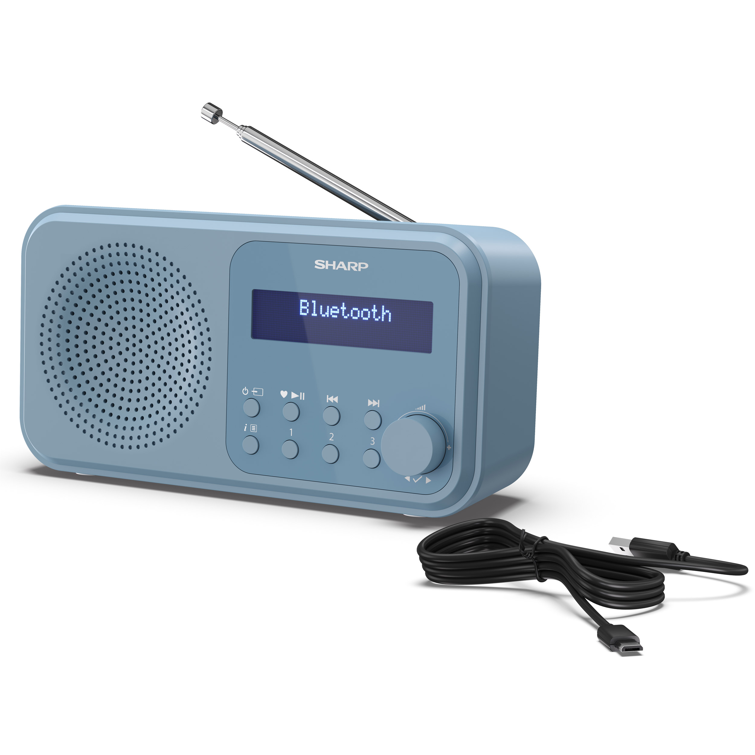 Портативний радіоприймач SHARP DR-P420 Steel Blue