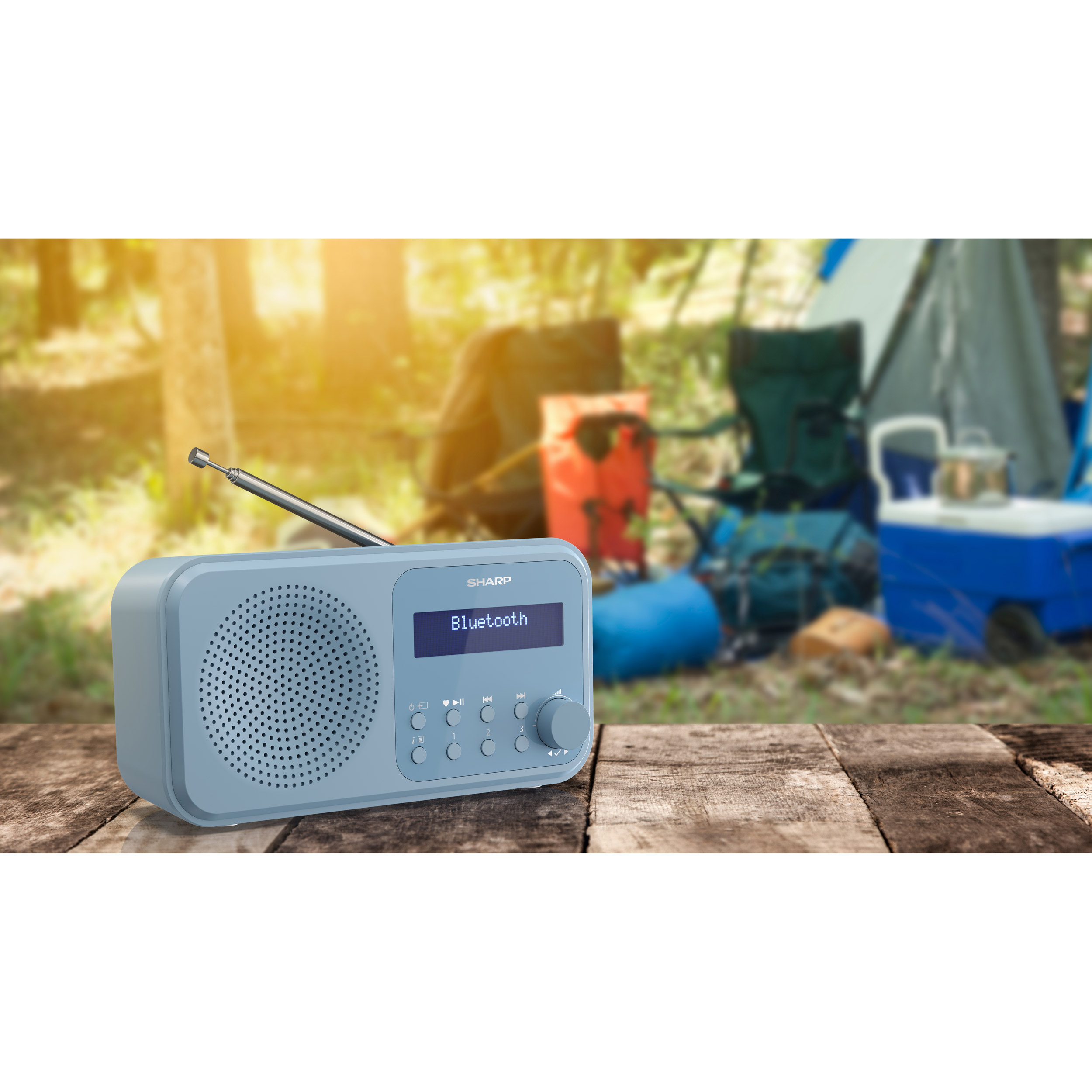 Портативний радіоприймач SHARP DR-P420 Steel Blue