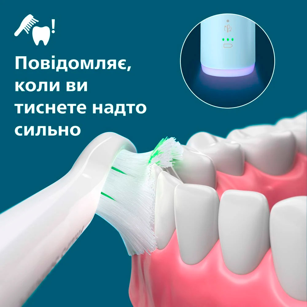 Електрична зубна щітка PHILIPS Sonicare 6100 series Light Blue + дорожній футляр (HX7406/02)
