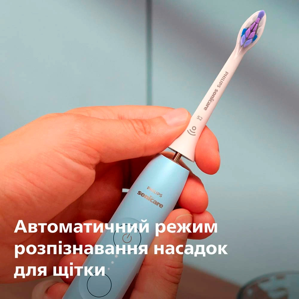 Електрична зубна щітка PHILIPS Sonicare 6100 series Light Blue + дорожній футляр (HX7406/02)