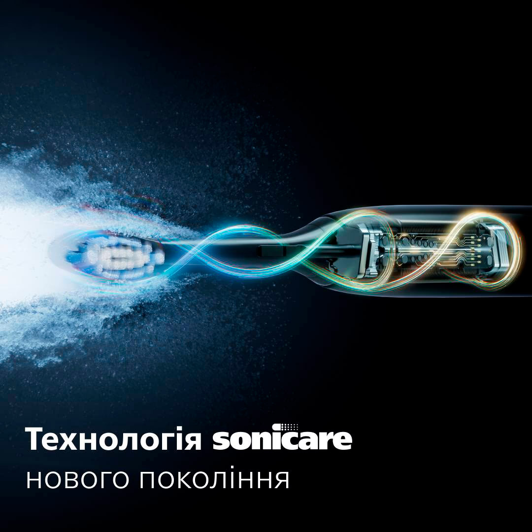 Електрична зубна щітка PHILIPS Sonicare 7100 series Black + дорожній футляр (HX7421/01)