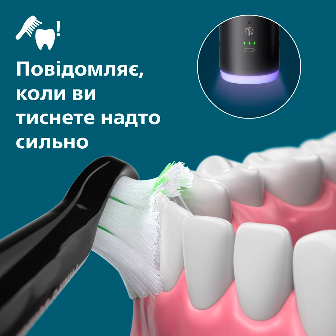 Електрична зубна щітка PHILIPS Sonicare 7100 series Black + дорожній футляр (HX7421/01)