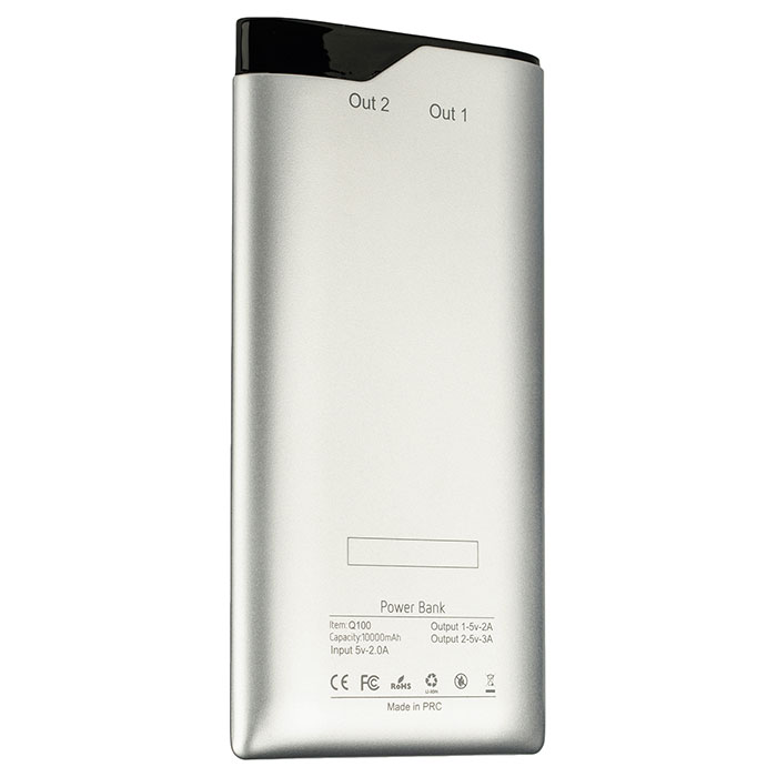 Повербанк GLOBEX Q100P 10000mAh Silver