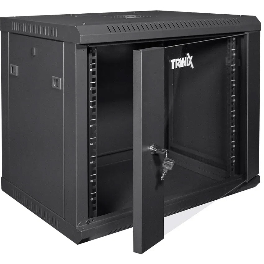 Настінна шафа 19" TRINIX TRX-9U/600X450X503 Black (9U, 600x450мм, RAL9004)