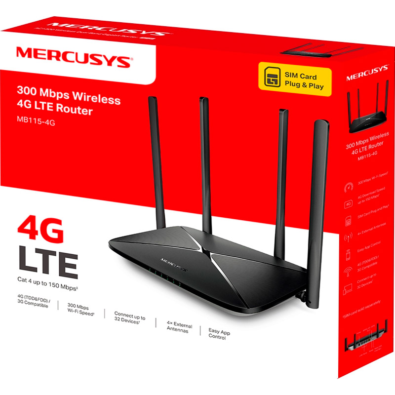4G Wi-Fi роутер MERCUSYS MB115-4G