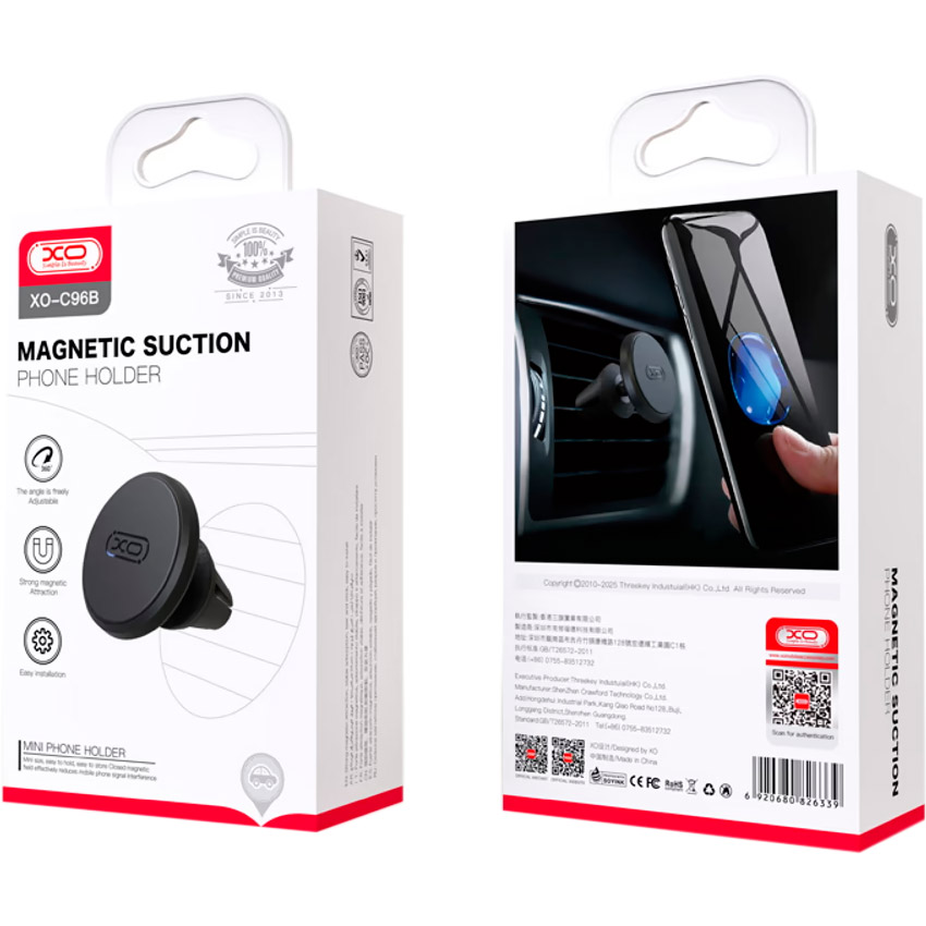 Автодержатель для смартфона XO C96B Black