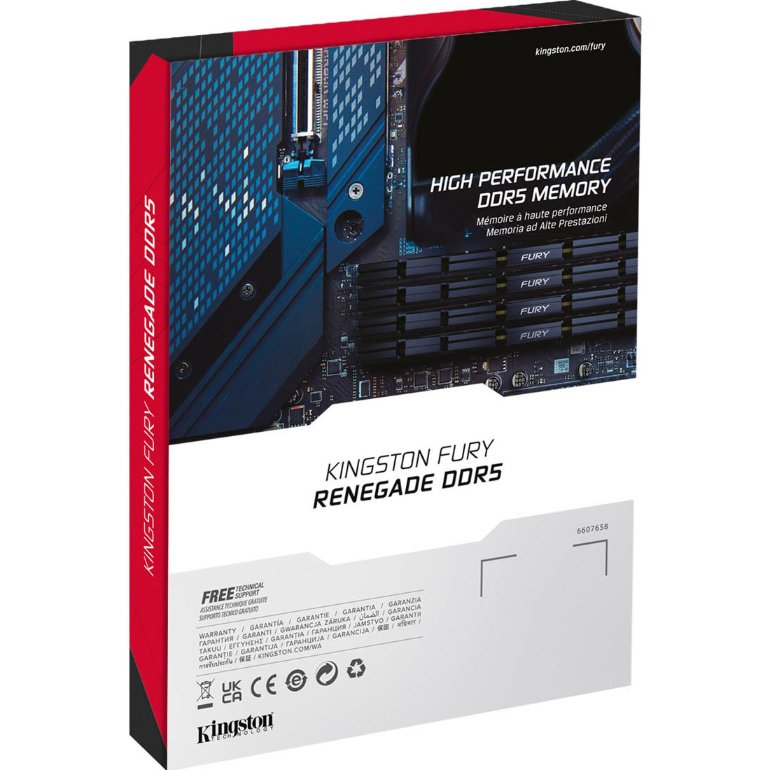 Модуль памяти KINGSTON FURY Renegade DDR5 8000MHz 48GB Kit 2x24GB Black/Silver (KF580C38RSK2-48)