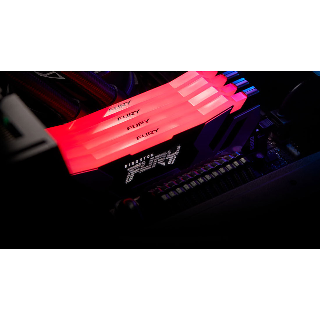Модуль пам'яті KINGSTON FURY Renegade RGB DDR5 8000MHz 48GB Kit 2x24GB Black/Silver (KF580C38RSAK2-48)