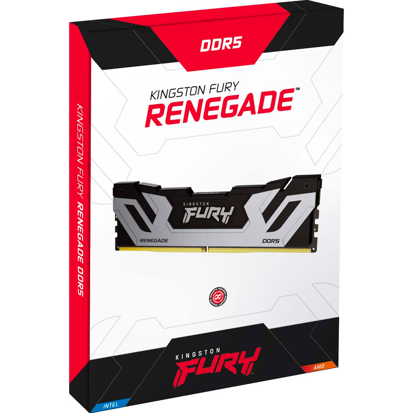 Модуль памяти KINGSTON FURY Renegade CUDIMM DDR5 8800MHz 48GB Kit 2x24GB Black/Silver (KF588CU42RSK2-48)