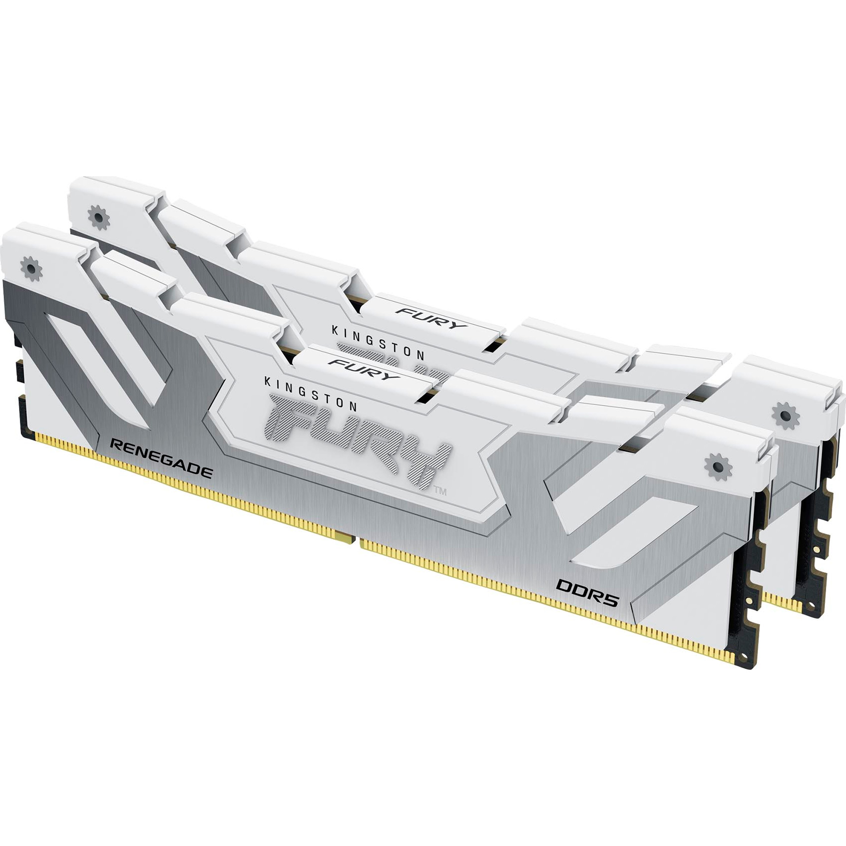 Модуль памяти KINGSTON FURY Renegade CUDIMM DDR5 8800MHz 48GB Kit 2x24GB White/Silver (KF588CU42RWK2-48)