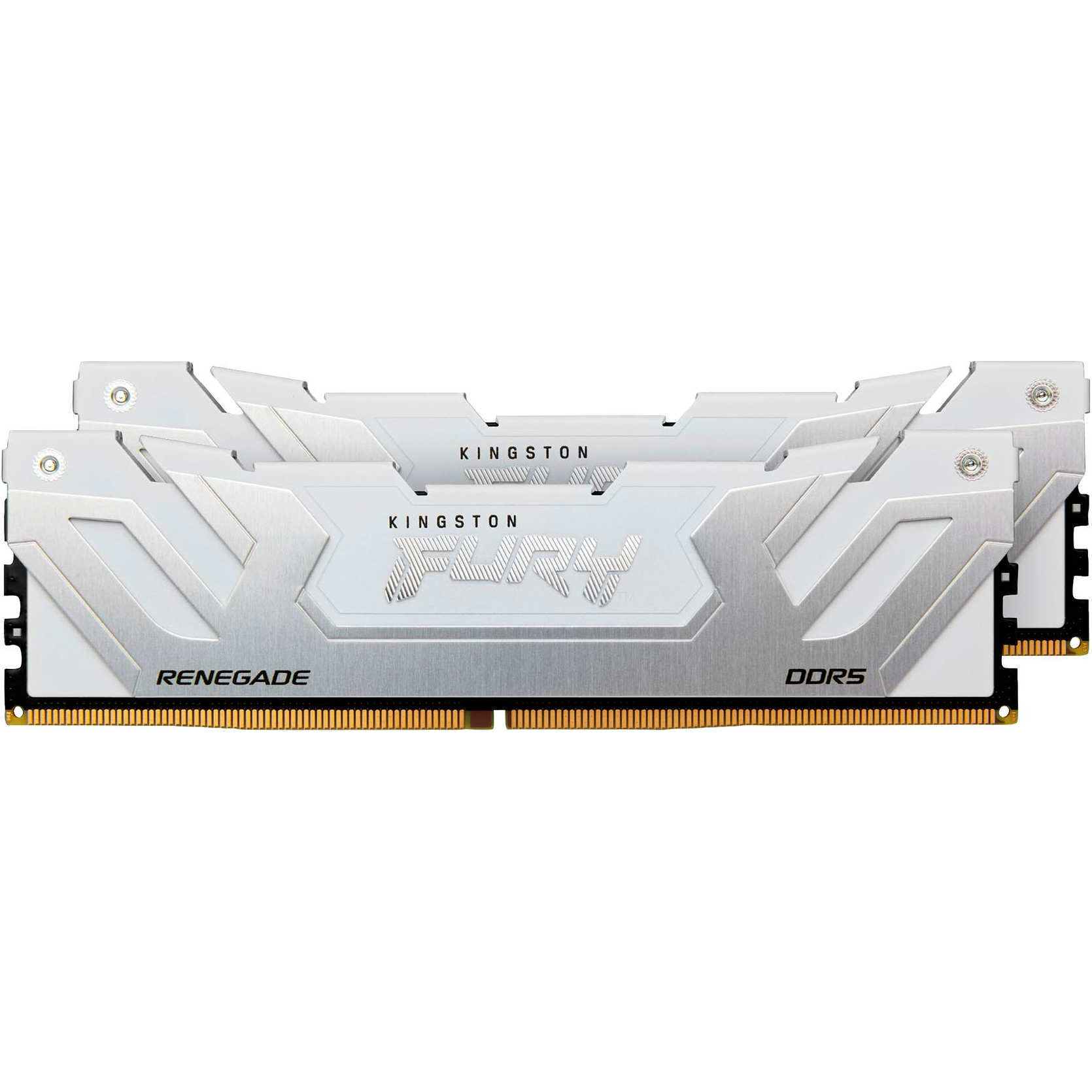 Модуль памяти KINGSTON FURY Renegade CUDIMM DDR5 8800MHz 48GB Kit 2x24GB White/Silver (KF588CU42RWK2-48)
