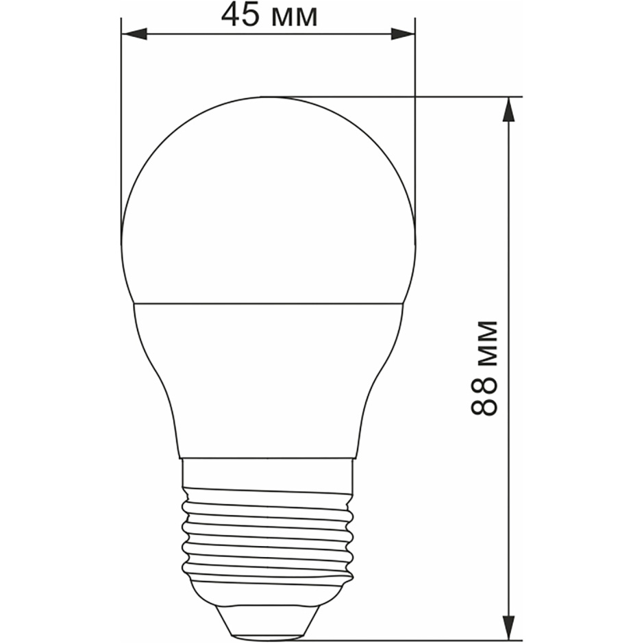 Лампочка LED VIDEX G45 E27 4.9W 4100K 220V (VL-G45H-49274)