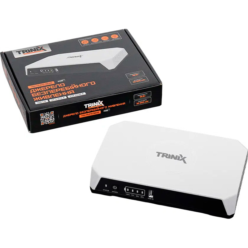 ДБЖ для роутера TRINIX TRX-MUPS-3648PoE 36W 20000mAh