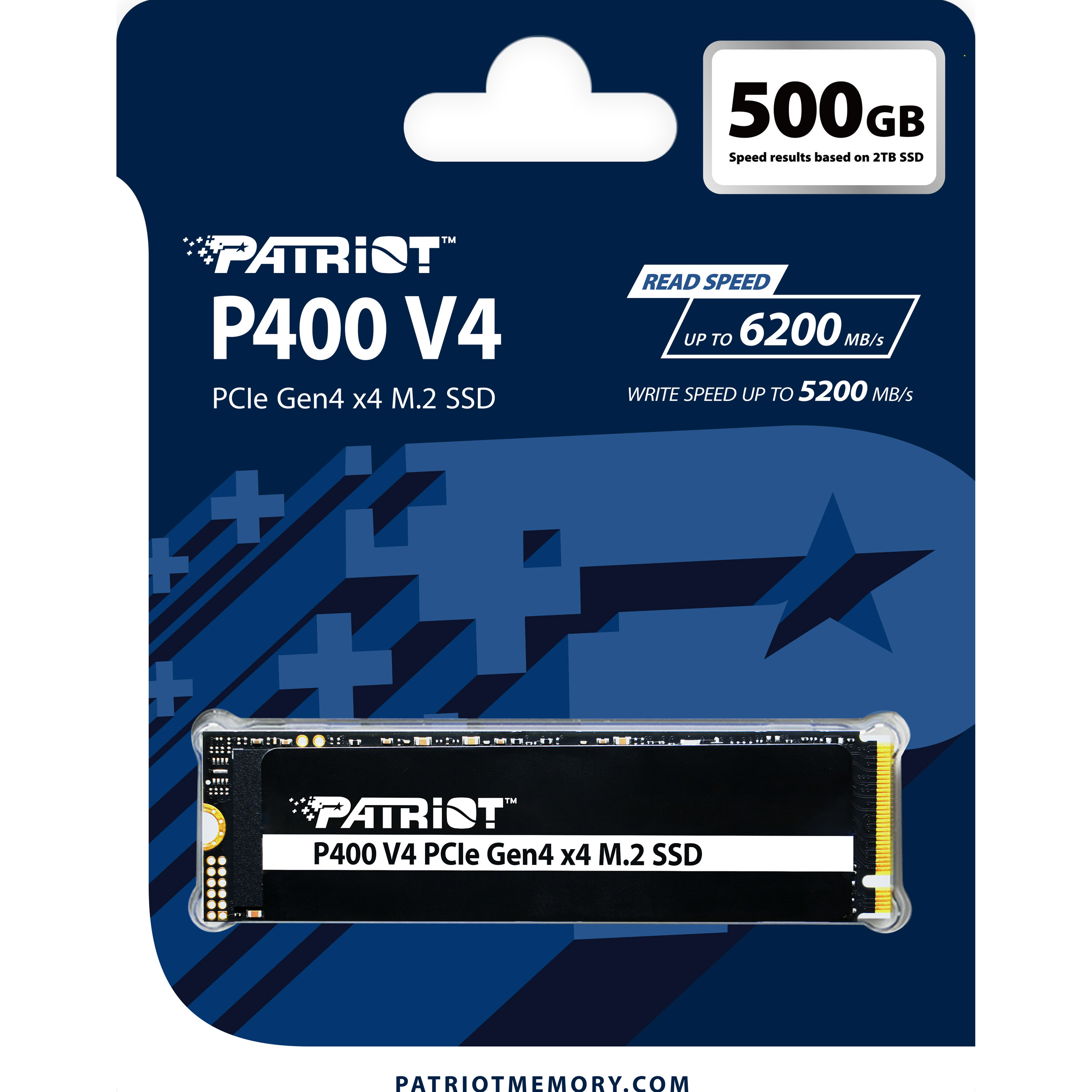 SSD диск PATRIOT P400 V4 500GB M.2 NVMe (P400VP500GM28H)