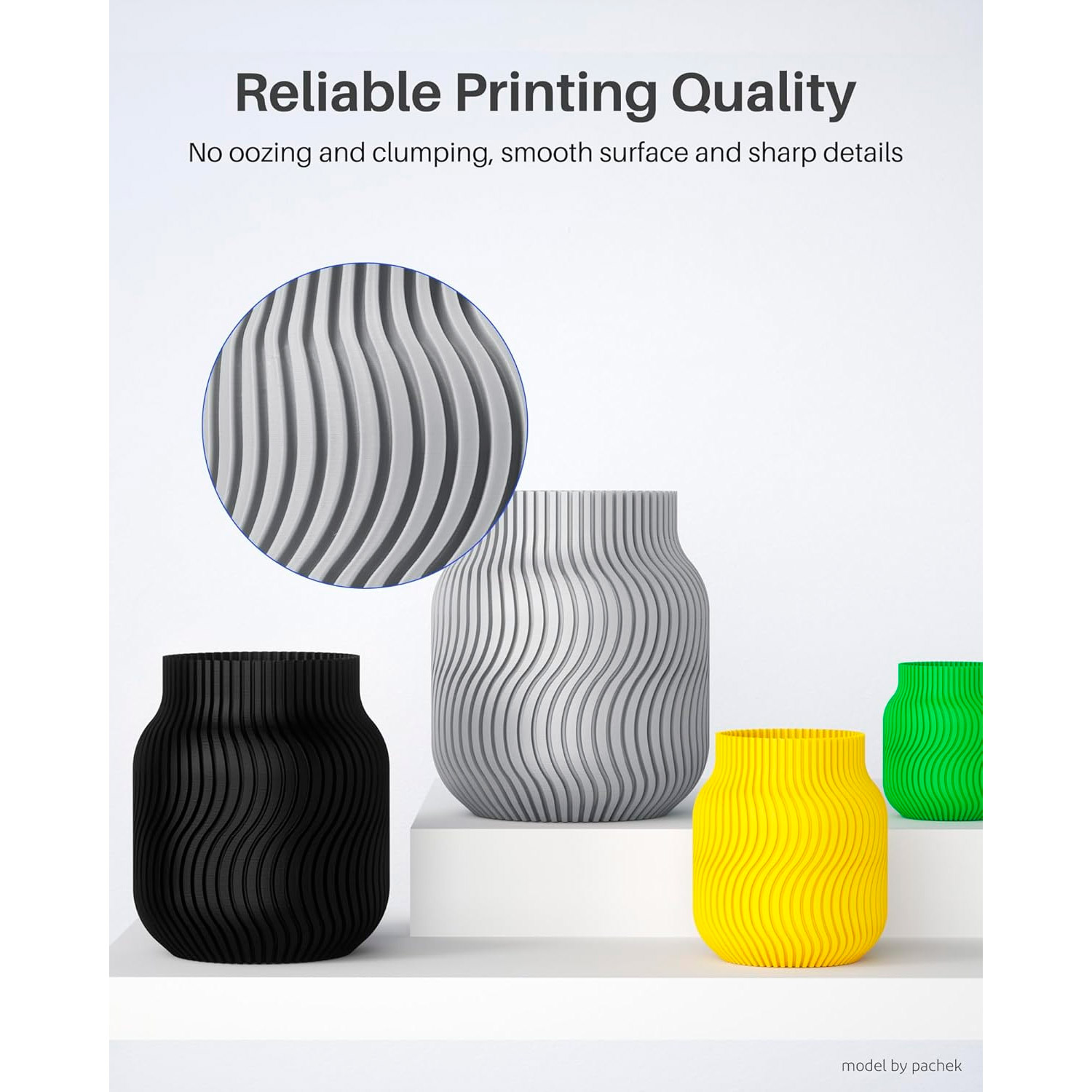 Пластик (філамент) для 3D принтера ELEGOO PETG Pro 1.75mm, 1кг, Red (50.203.0264)