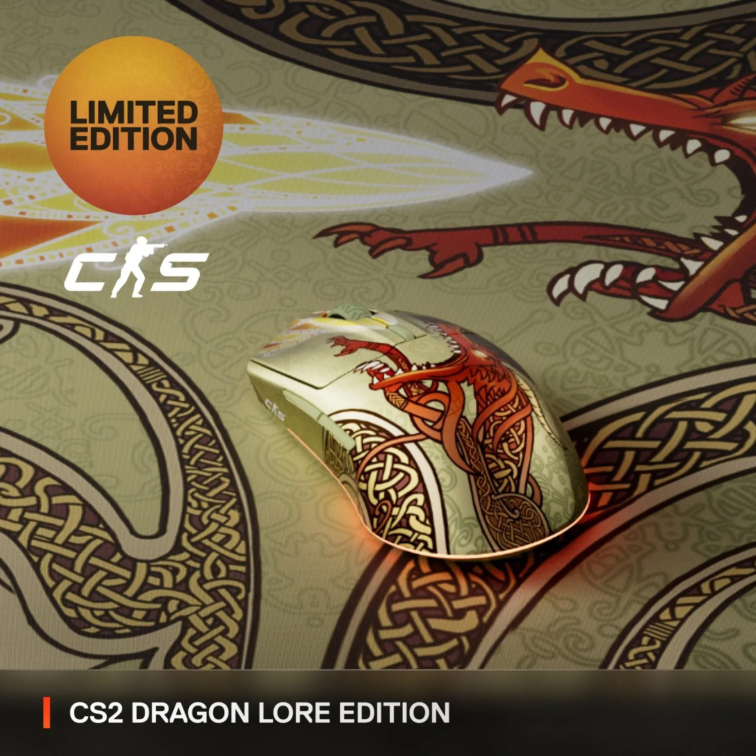 Миша ігрова STEELSERIES CS2 Dragon Lore Edition (62614)