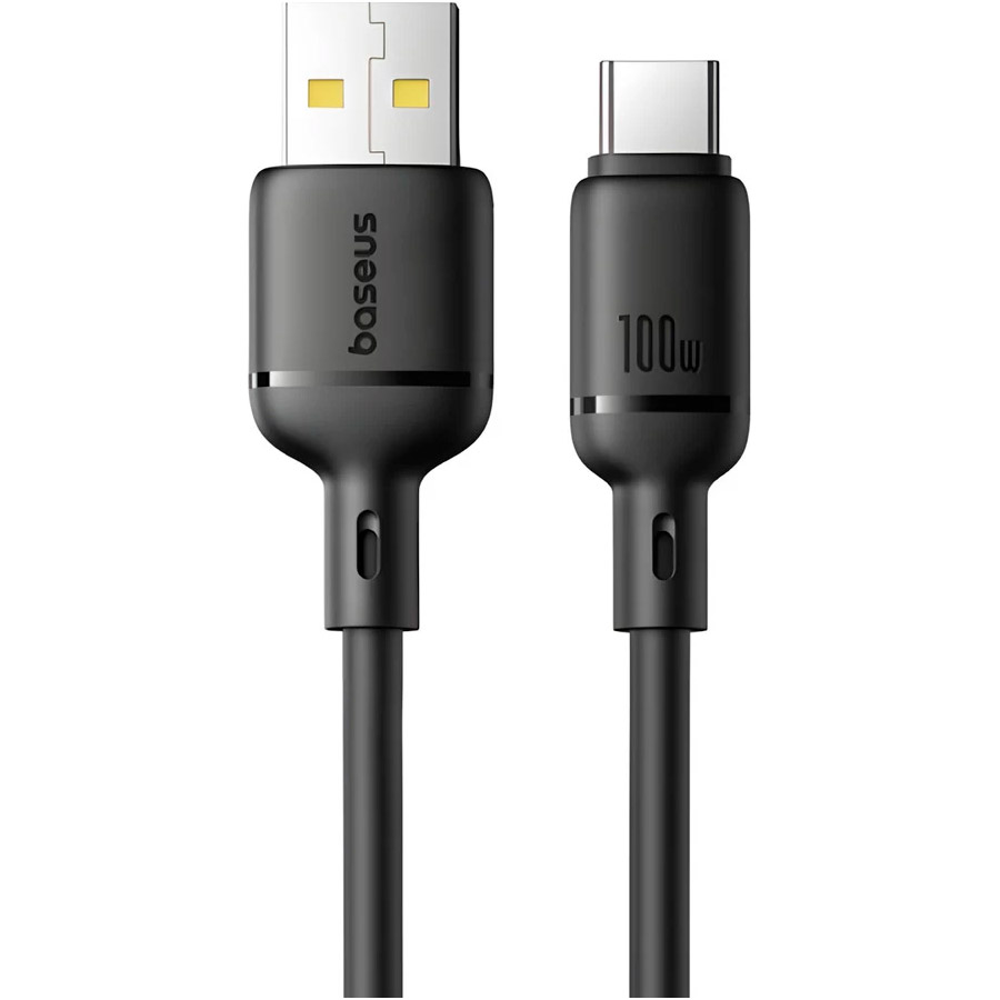 Кабель BASEUS Silky Series USB-A to Type-C 100W 1м Black (6932172668747)