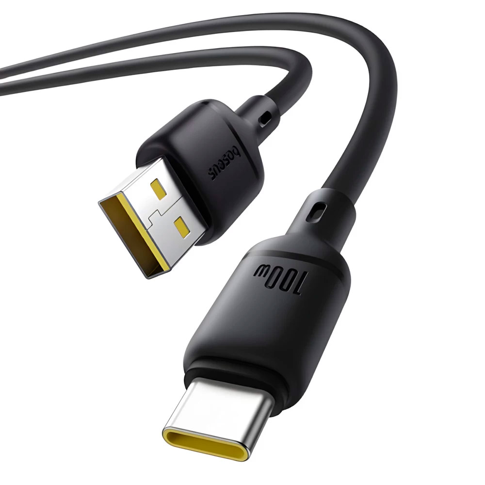 Кабель BASEUS Silky Series USB-A to Type-C 100W 1м Black (6932172668747)
