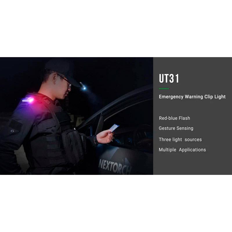 Ліхтар налобний NEXTORCH UT31 Emergency Safety/Warning Clip Light