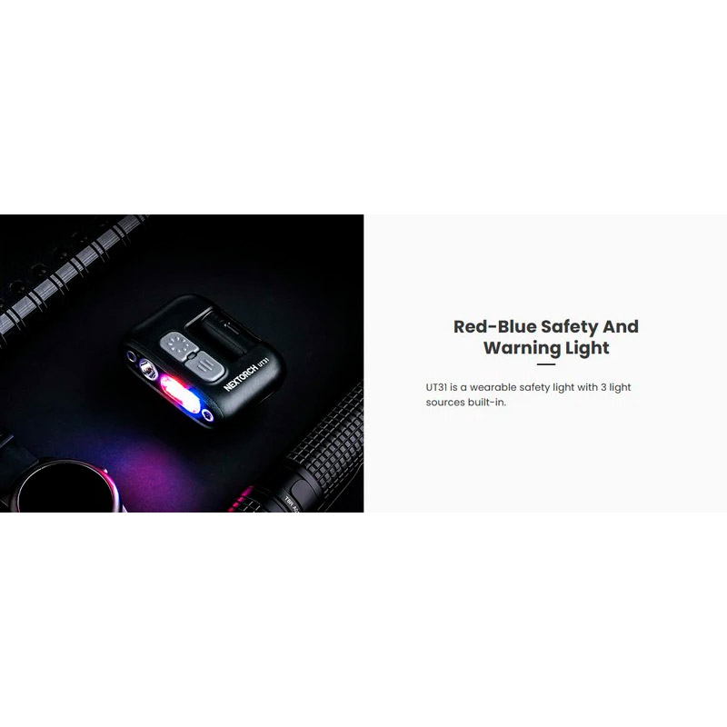 Ліхтар налобний NEXTORCH UT31 Emergency Safety/Warning Clip Light
