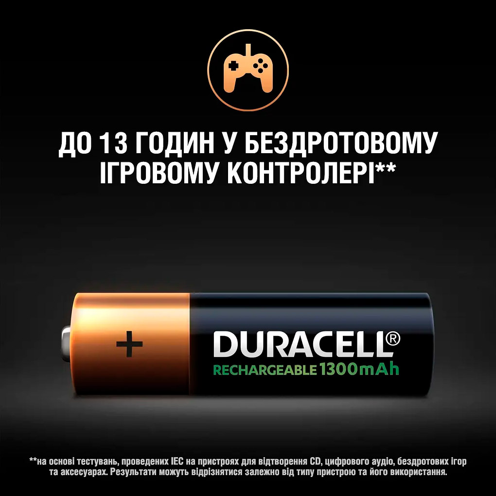 Акумулятор DURACELL Rechargeable AA 1300mAh 4шт/уп (5005031)