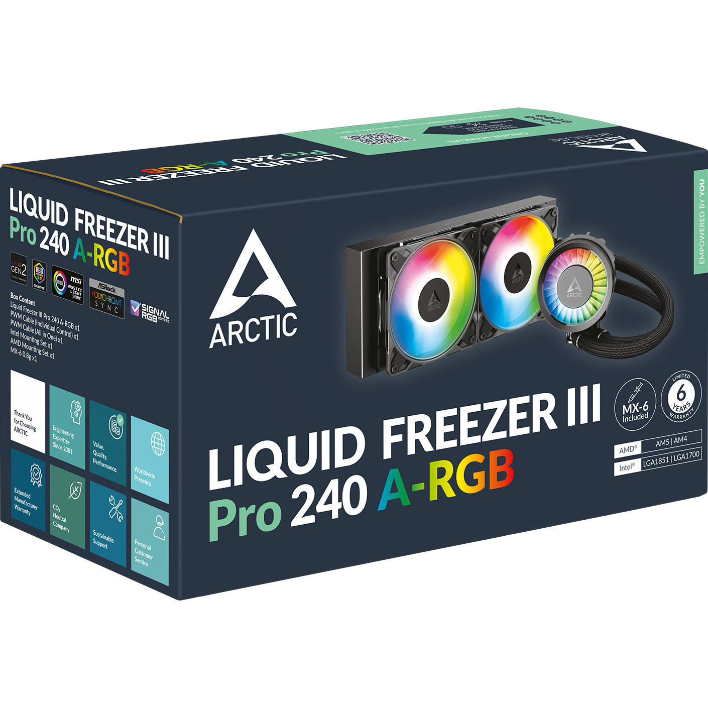 Система водяного охолодження ARCTIC Liquid Freezer III Pro 240 A-RGB Black (ACFRE00182A)