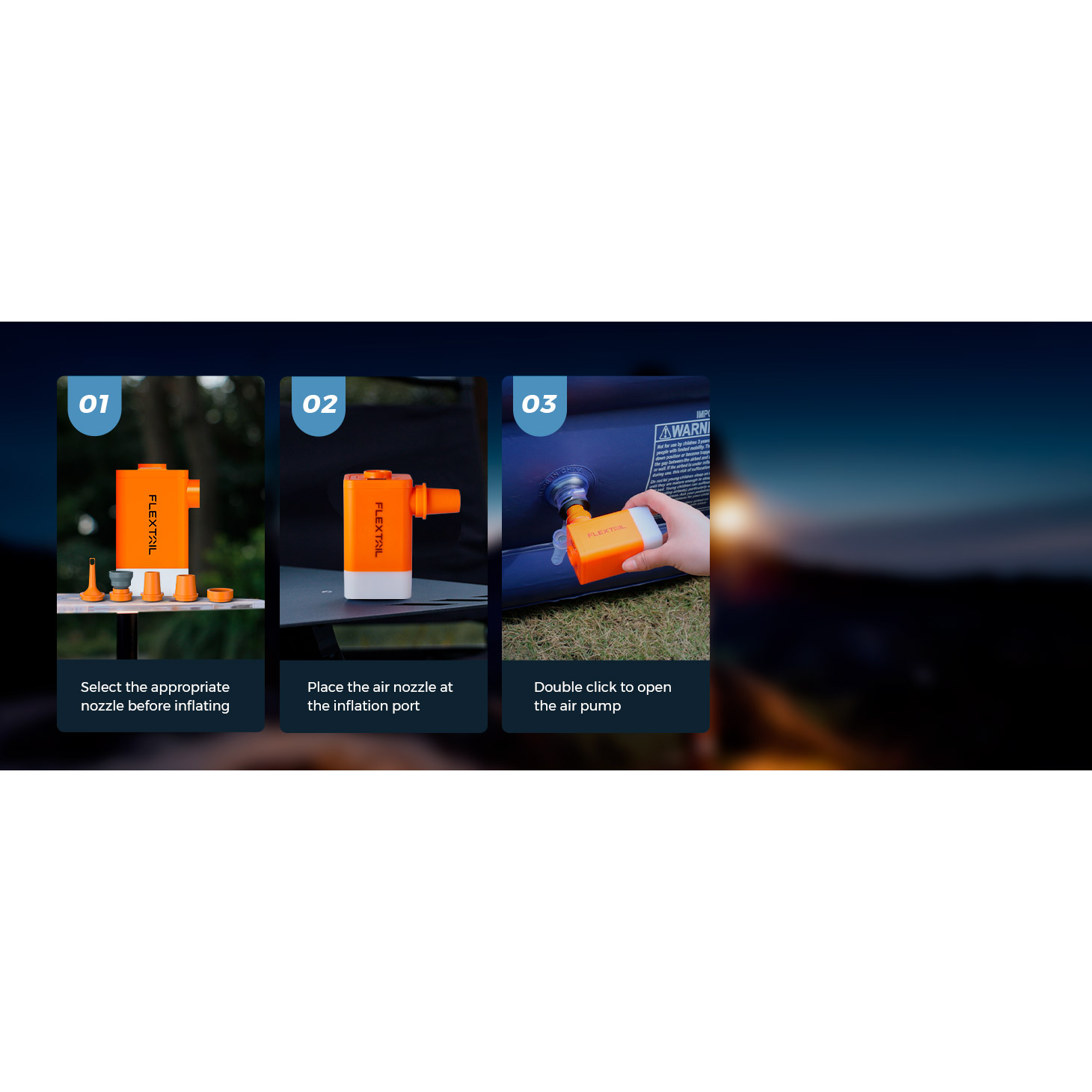 Насос для надувной мебели FLEXTAIL Max Pump 2 Plus Orange