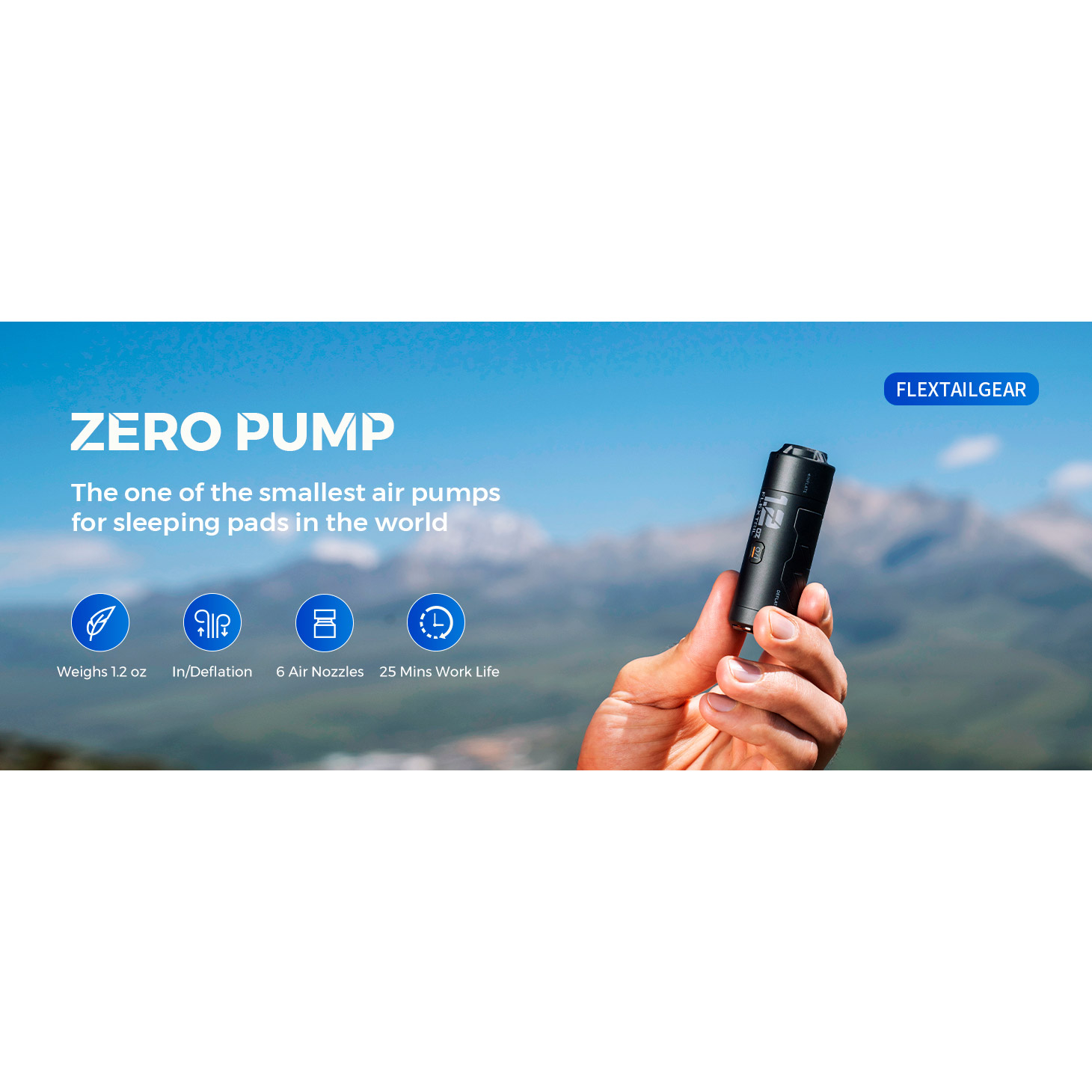 Насос для надувной мебели FLEXTAIL Zero Pump Black