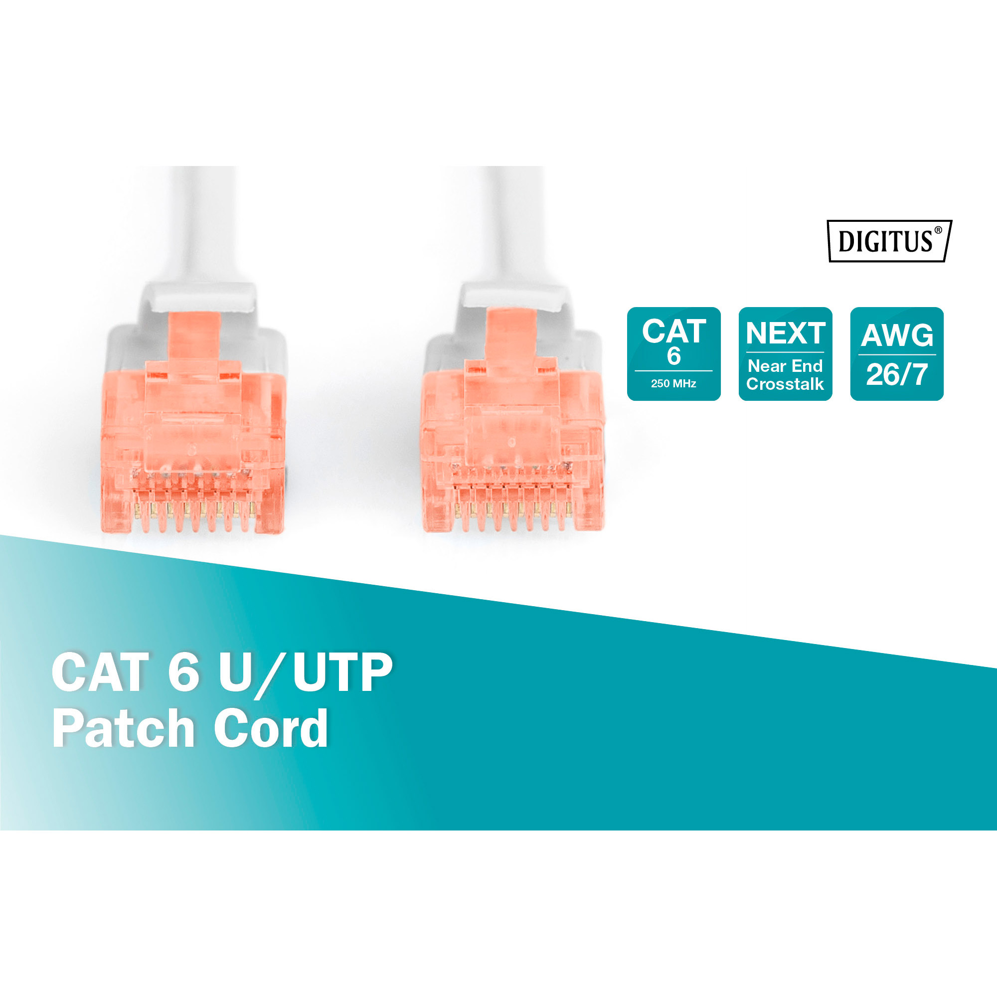 Патч-корд DIGITUS U/UTP Cat.6 CCA 10м Gray (DK-1612-100)
