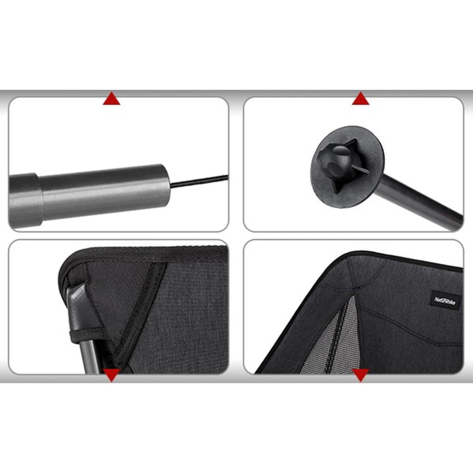 Кресло кемпинговое NATUREHIKE Stellaluna L04 CNK2450JJ015 M Black (6976023929410)