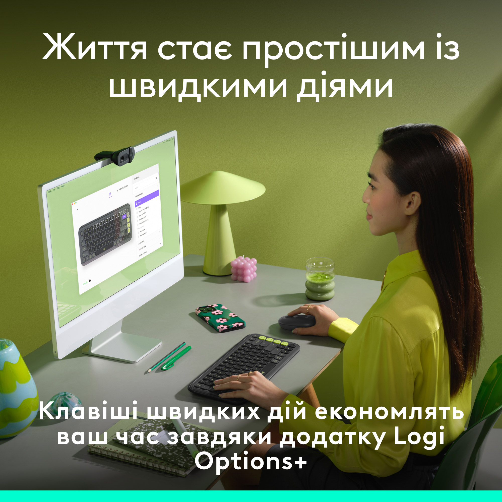 Клавіатура бездротова LOGITECH Pop Icon Keys Graphite (920-013157)