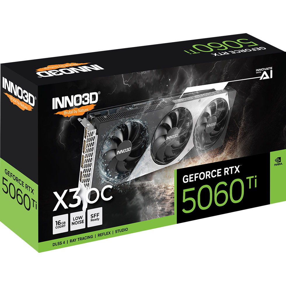 Відеокарта INNO3D GeForce RTX 5060 Ti 16GB X3 OC (N506T3-16D7X-191073L)