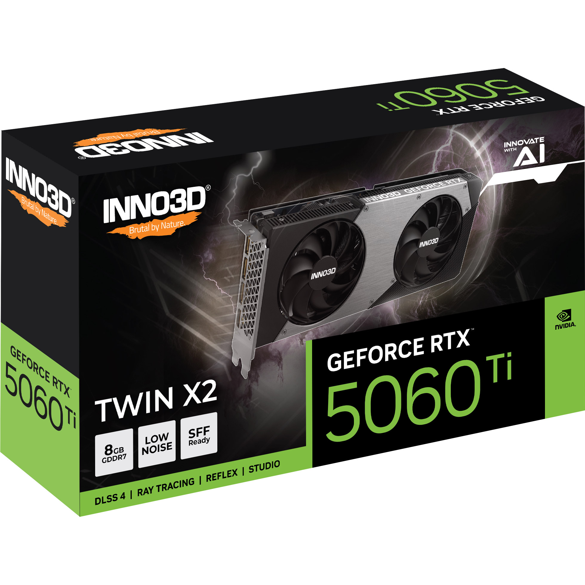 Видеокарта INNO3D GeForce RTX 5060 Ti 8GB Twin X2 (N506T2-08D7-193075N)