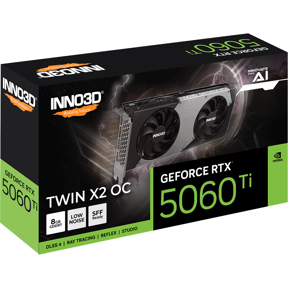 Видеокарта INNO3D GeForce RTX 5060 Ti 8GB Twin X2 OC (N506T2-08D7X-193075N)