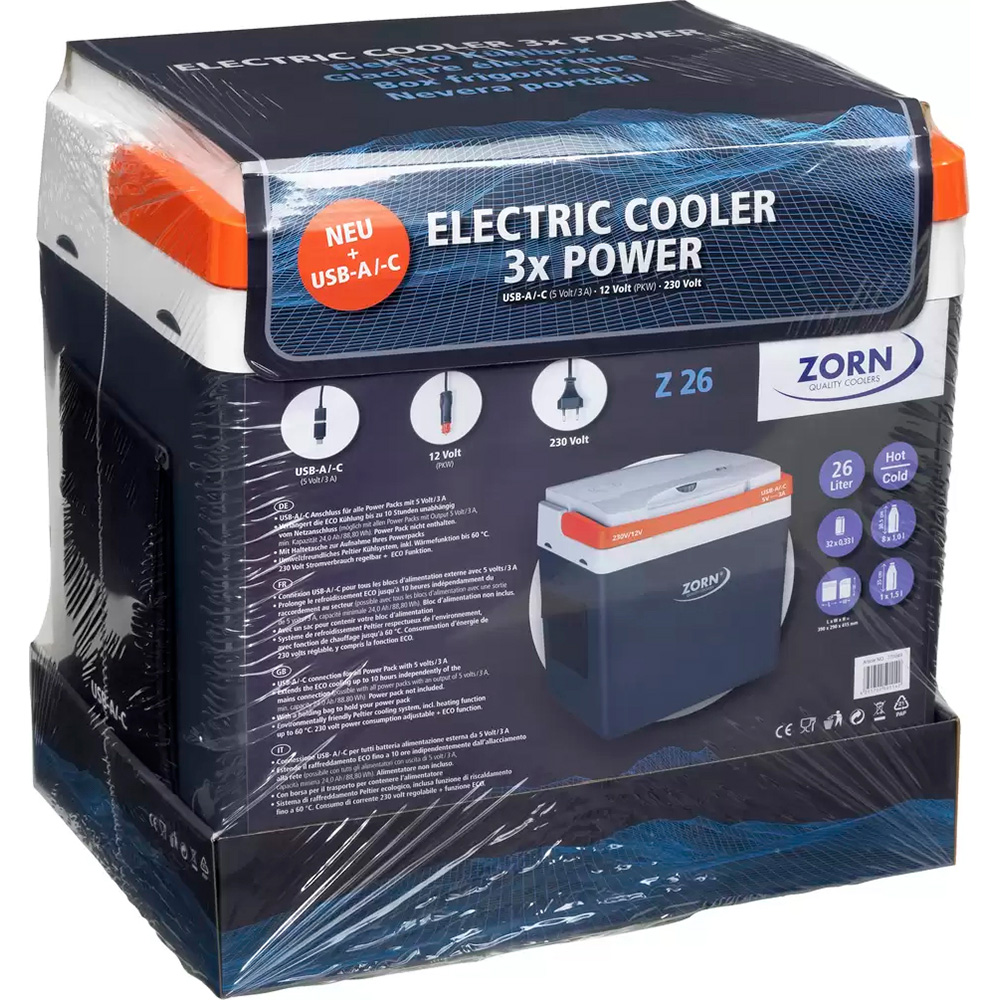 Холодильник автомобільний ZORN Z-26 LNE + USB 12/220V 25L Gray