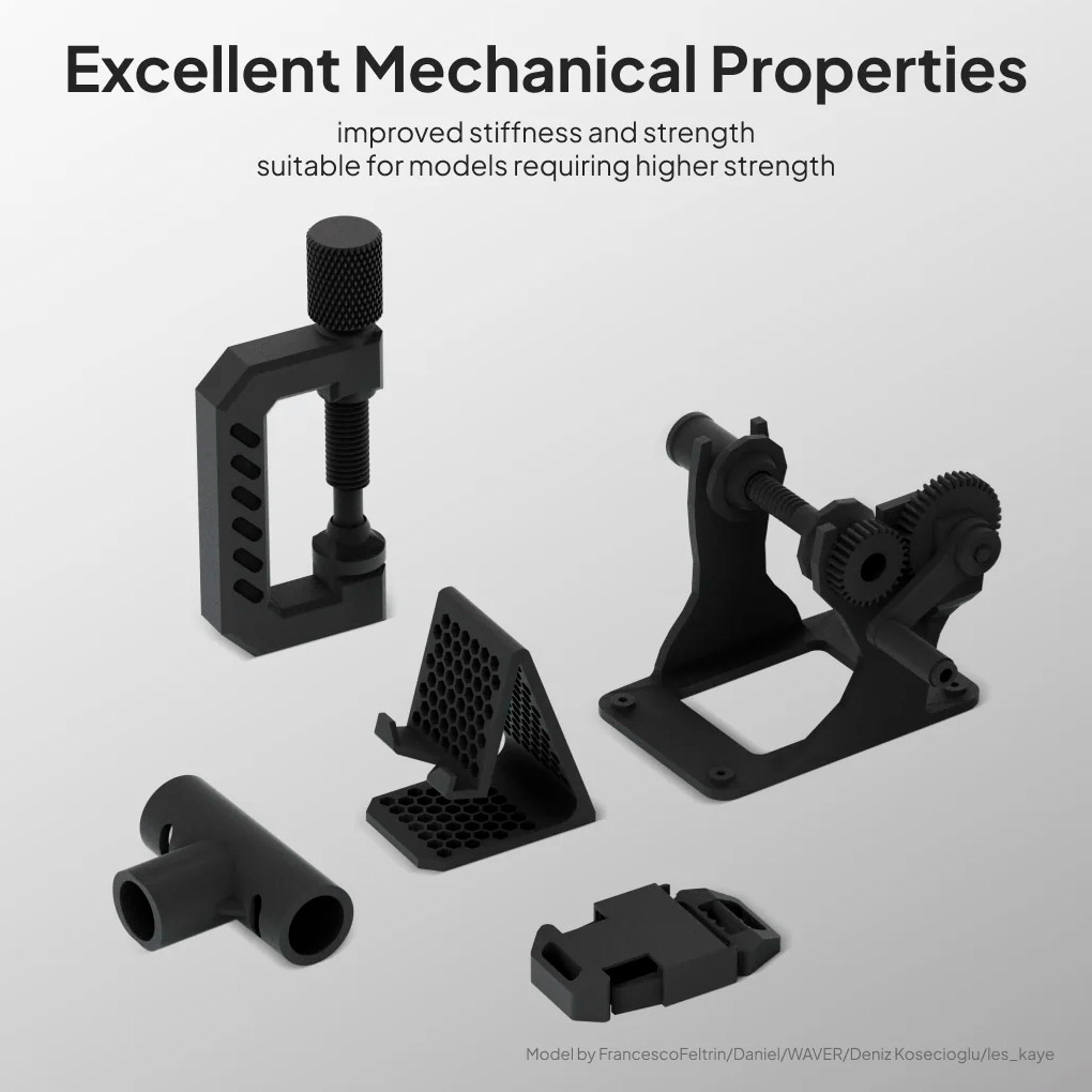 Пластик (філамент) для 3D принтера ELEGOO PLA-CF 1.75mm, 1кг, Carbon Fiber Black (50.203.0464)