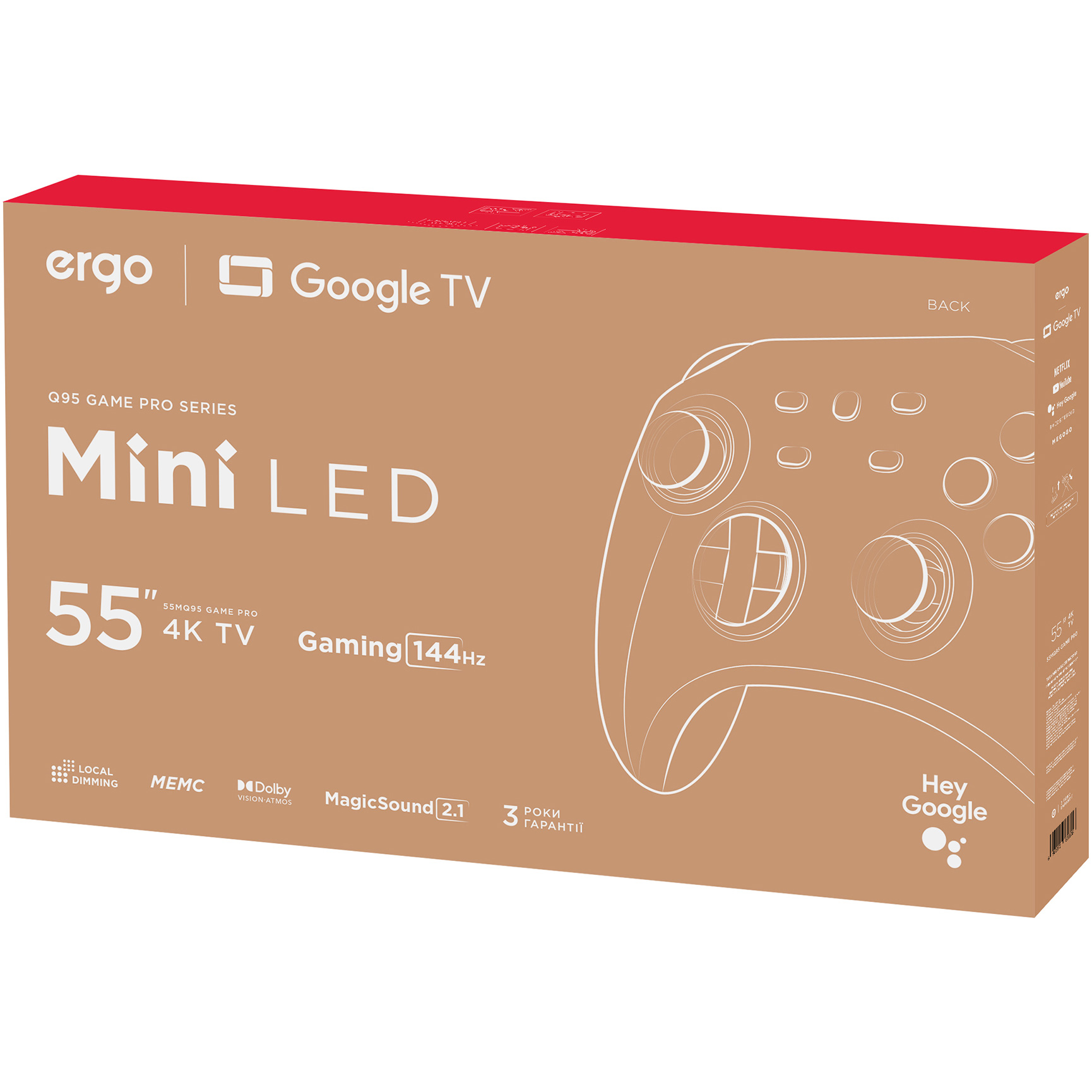 Телевизор ERGO 55" MiniLED 4K 55MQ95 Game PRO