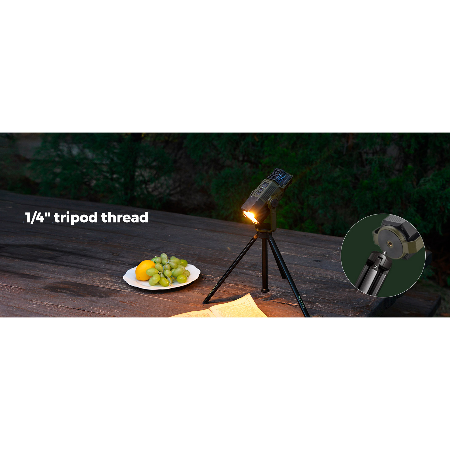 Фонарь кемпинговый FLEXTAIL Evo Repeller 3-in-1 Outdoor Mosquito Repeller Lantern Green