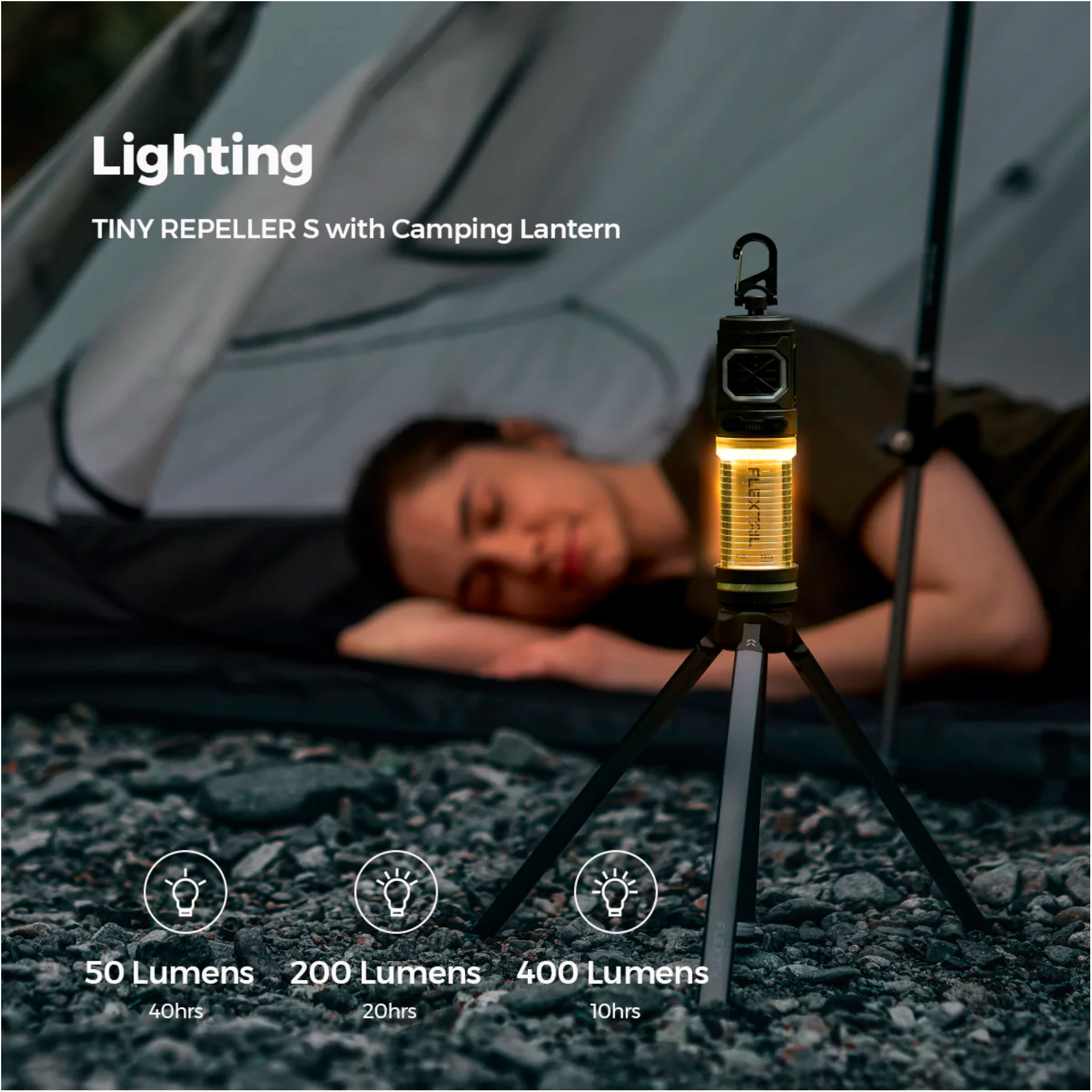 Фонарь кемпинговый FLEXTAIL Tiny Repeller S 2-in-1 Portable Mosquito Repellent with Lighting Green