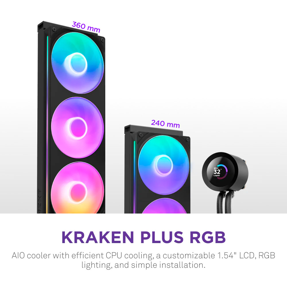Система водяного охолодження NZXT Kraken Plus 360 RGB V2 Black (RL-KR360-B2)
