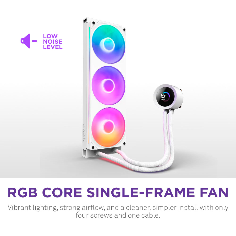 Система водяного охлаждения NZXT Kraken Plus 360 RGB V2 White (RL-KR360-W2)